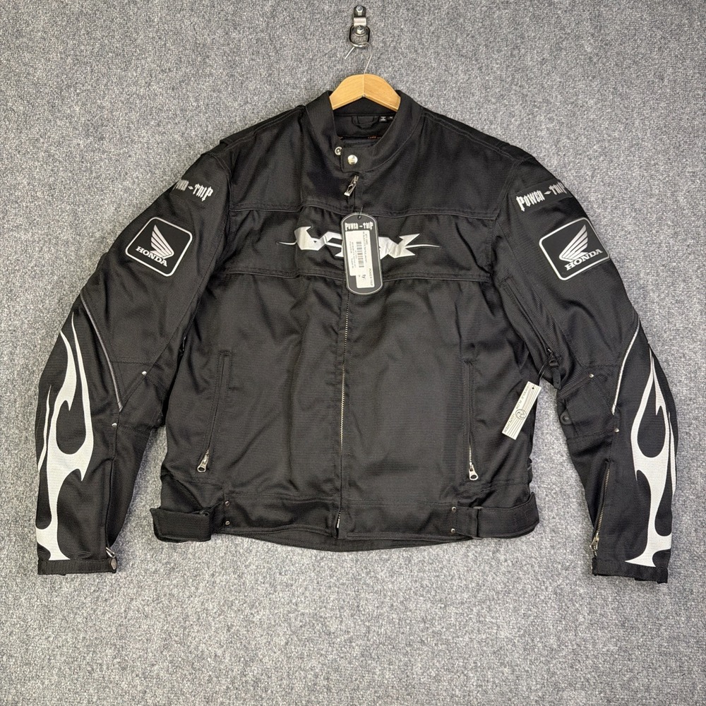 Men's Power Trip Honda VTX Riding Jacket Padded Size Medium Black New With Tags